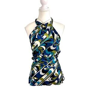 IZ BYER CALIFORNIA Size Large Vintage Baby Doll Halter Tie Up BackLess